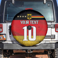 Custom Germany Football Road to the 4th European Championship Spare Tire Cover Black Color - Wonder Print Shop