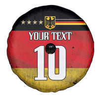 Custom Germany Football Road to the 4th European Championship Spare Tire Cover Black Color - Wonder Print Shop