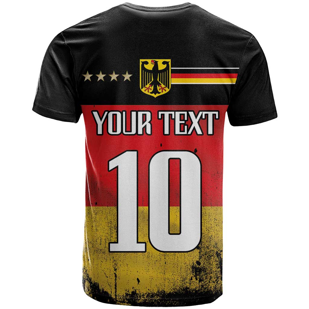 Custom Germany Football Road to the 4th European Championship T Shirt Black Color - Wonder Print Shop