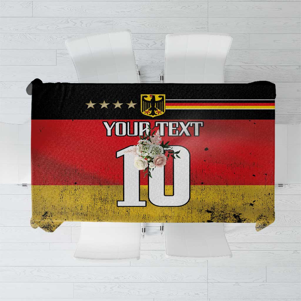 Custom Germany Football Road to the 4th European Championship Tablecloth Black Color - Wonder Print Shop