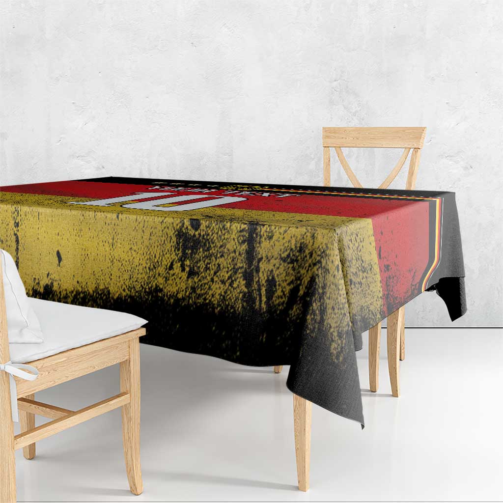 Custom Germany Football Road to the 4th European Championship Tablecloth Black Color - Wonder Print Shop