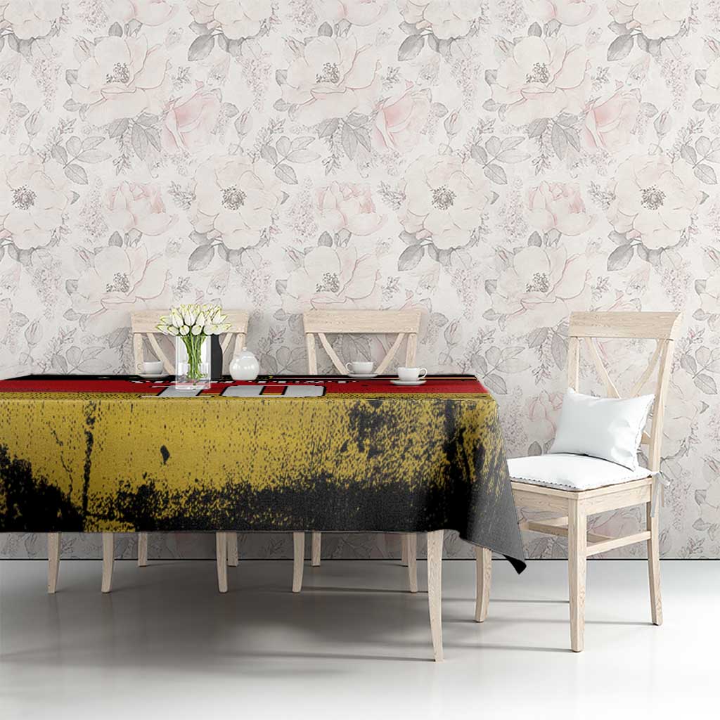 Custom Germany Football Road to the 4th European Championship Tablecloth Black Color - Wonder Print Shop