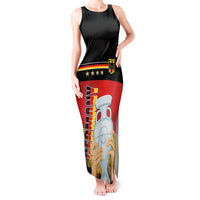 Custom Germany Football Road to the 4th European Championship Tank Maxi Dress Black Color - Wonder Print Shop