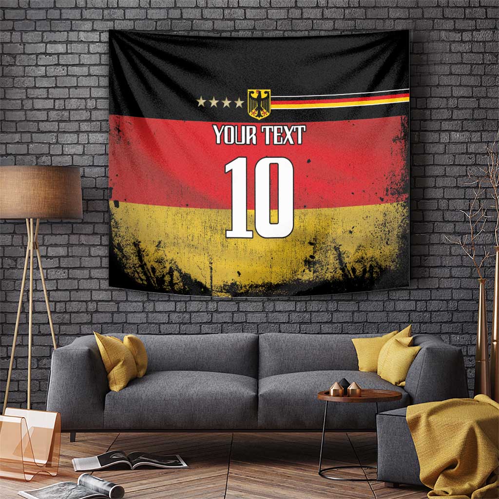 Custom Germany Football Road to the 4th European Championship Tapestry Black Color - Wonder Print Shop