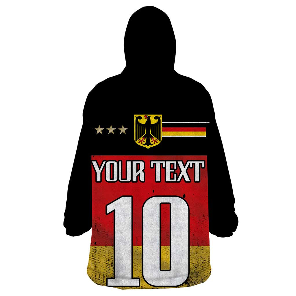 Custom Germany Football Road to the 4th European Championship Wearable Blanket Hoodie Black Color - Wonder Print Shop