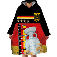 Custom Germany Football Road to the 4th European Championship Wearable Blanket Hoodie Black Color - Wonder Print Shop