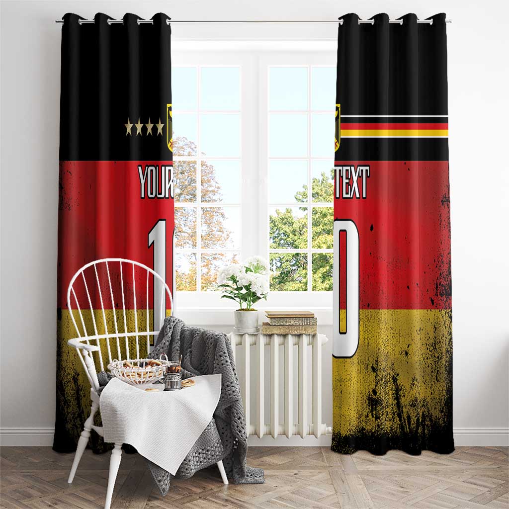 Custom Germany Football Road to the 4th European Championship Window Curtain Black Color - Wonder Print Shop