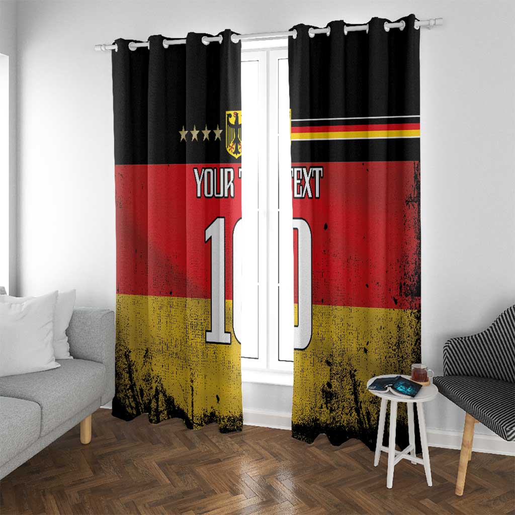 Custom Germany Football Road to the 4th European Championship Window Curtain Black Color - Wonder Print Shop