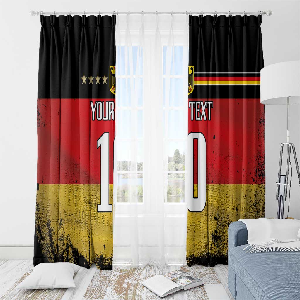 Custom Germany Football Road to the 4th European Championship Window Curtain Black Color - Wonder Print Shop