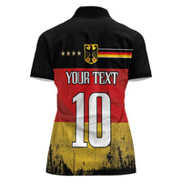Custom Germany Football Road to the 4th European Championship Women Polo Shirt Black Color - Wonder Print Shop
