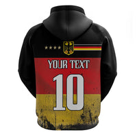Custom Germany Football Road to the 4th European Championship Zip Hoodie Black Color - Wonder Print Shop