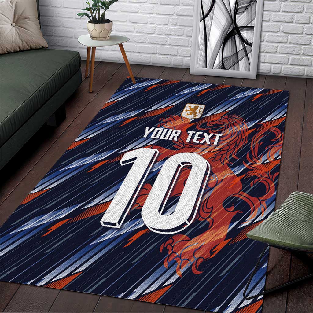 Custom Netherlands Lion Football Area Rug Sporty Style - Wonder Print Shop