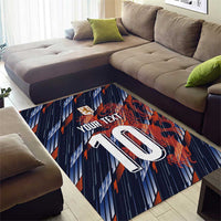 Custom Netherlands Lion Football Area Rug Sporty Style - Wonder Print Shop