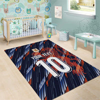 Custom Netherlands Lion Football Area Rug Sporty Style - Wonder Print Shop