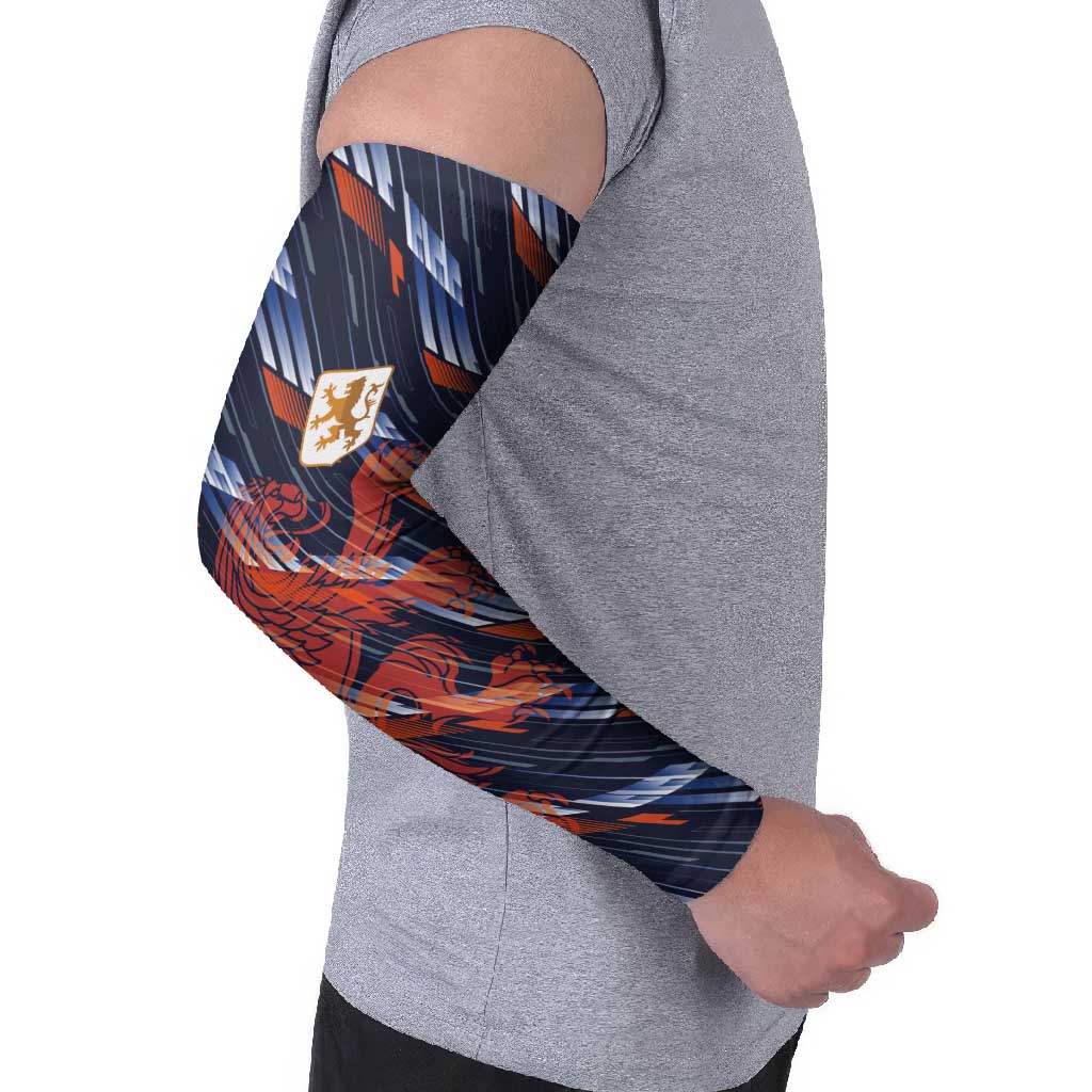 Custom Netherlands Lion Football Arm Sleeves Sporty Style - Wonder Print Shop