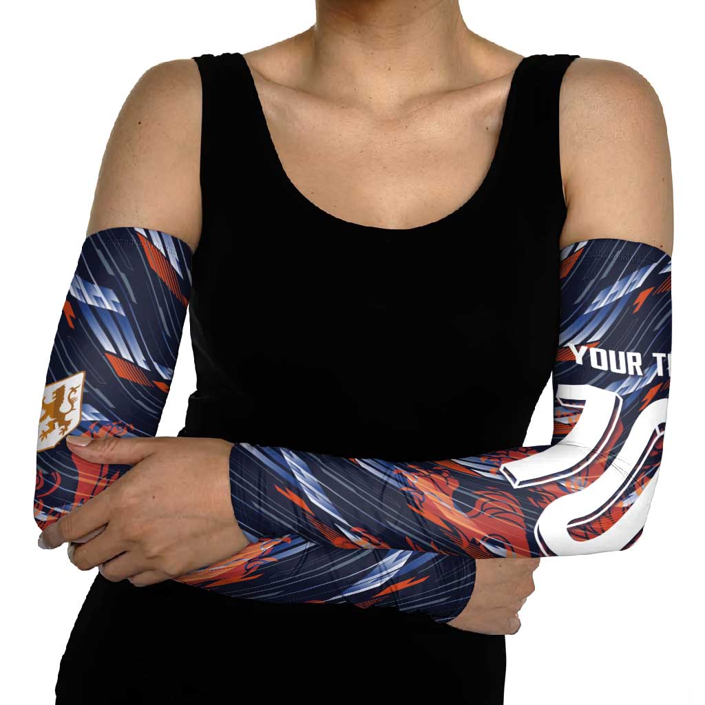 Custom Netherlands Lion Football Arm Sleeves Sporty Style - Wonder Print Shop