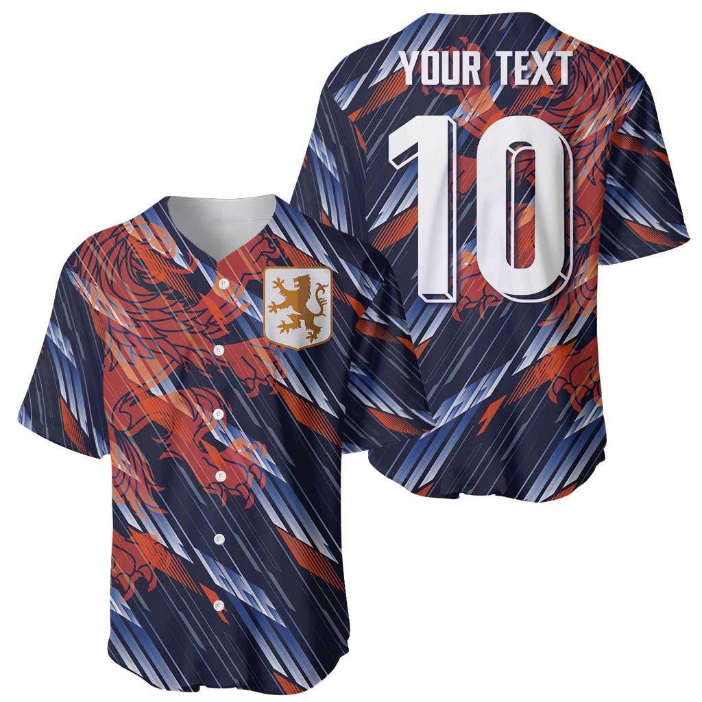 Custom Netherlands Lion Football Baseball Jersey Sporty Style - Wonder Print Shop