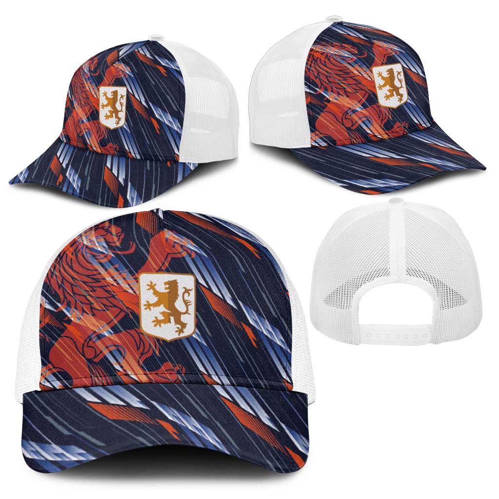 Netherlands Lion Football Baseball Net Cap Sporty Style - Wonder Print Shop