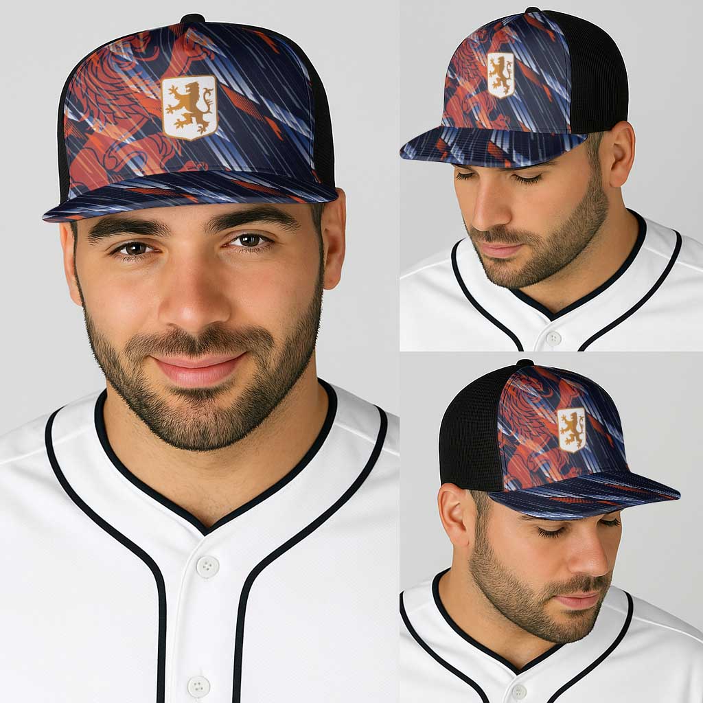 Netherlands Lion Football Baseball Net Cap Sporty Style - Wonder Print Shop