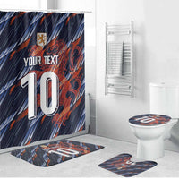 Custom Netherlands Lion Football Bathroom Set Sporty Style - Wonder Print Shop