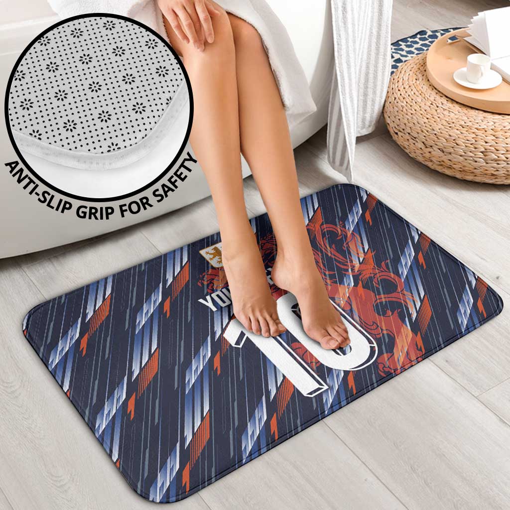 Custom Netherlands Lion Football Bathroom Set Sporty Style - Wonder Print Shop