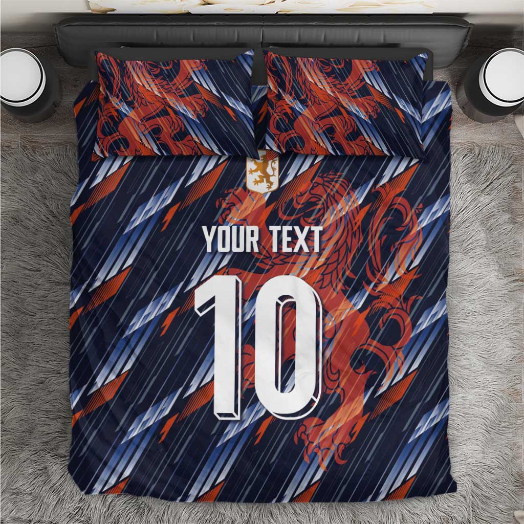 Custom Netherlands Lion Football Bedding Set Sporty Style - Wonder Print Shop