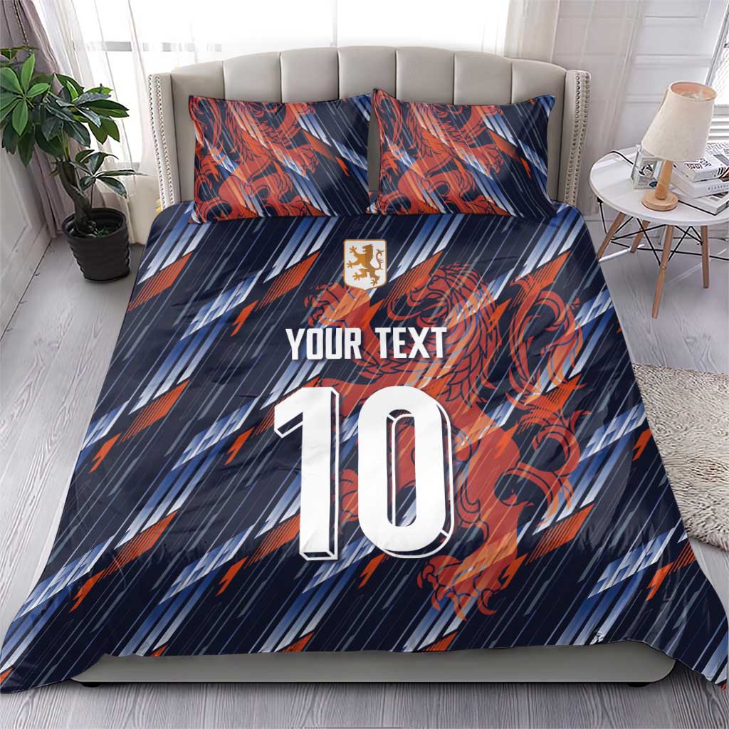 Custom Netherlands Lion Football Bedding Set Sporty Style - Wonder Print Shop