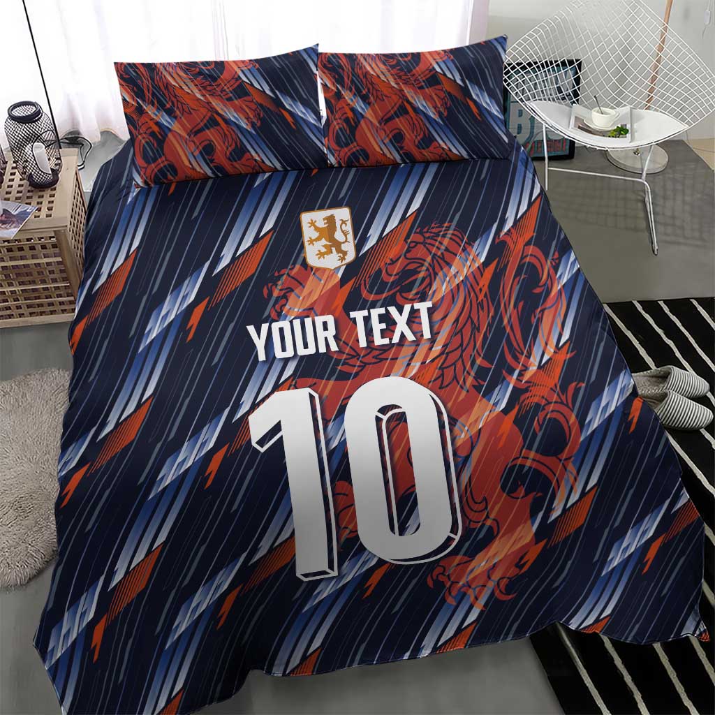 Custom Netherlands Lion Football Bedding Set Sporty Style - Wonder Print Shop