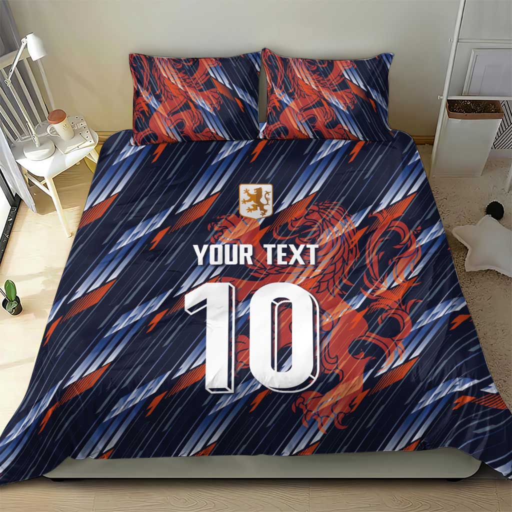 Custom Netherlands Lion Football Bedding Set Sporty Style - Wonder Print Shop