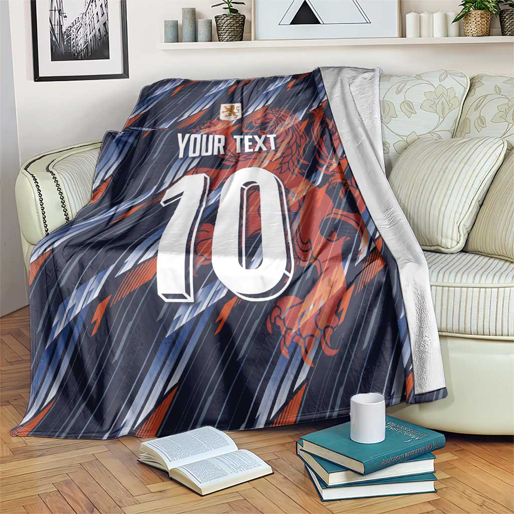 Custom Netherlands Lion Football Blanket Sporty Style - Wonder Print Shop