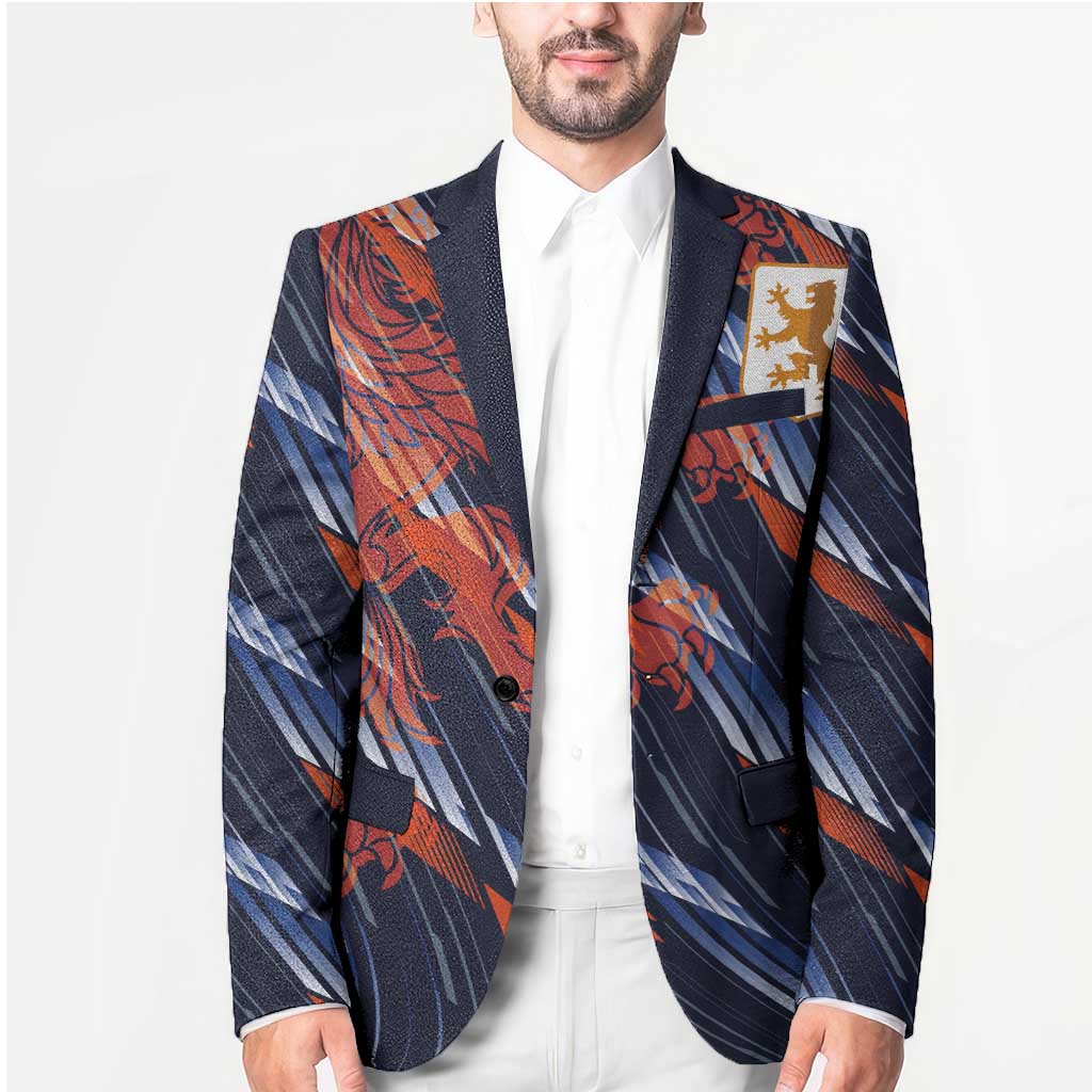 Custom Netherlands Lion Football Blazer Sporty Style - Wonder Print Shop