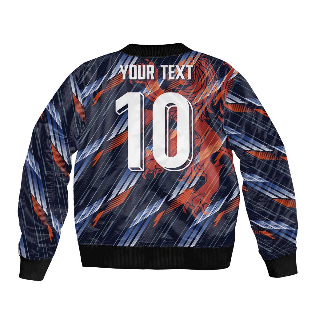 Custom Netherlands Lion Football Bomber Jacket Sporty Style - Wonder Print Shop