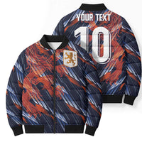 Custom Netherlands Lion Football Bomber Puffer Jacket Sporty Style - Wonder Print Shop