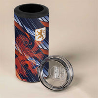 Custom Netherlands Lion Football 4 in 1 Can Cooler Tumbler Sporty Style - Wonder Print Shop