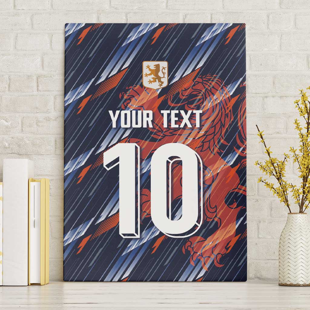 Custom Netherlands Lion Football Canvas Wall Art Sporty Style - Wonder Print Shop