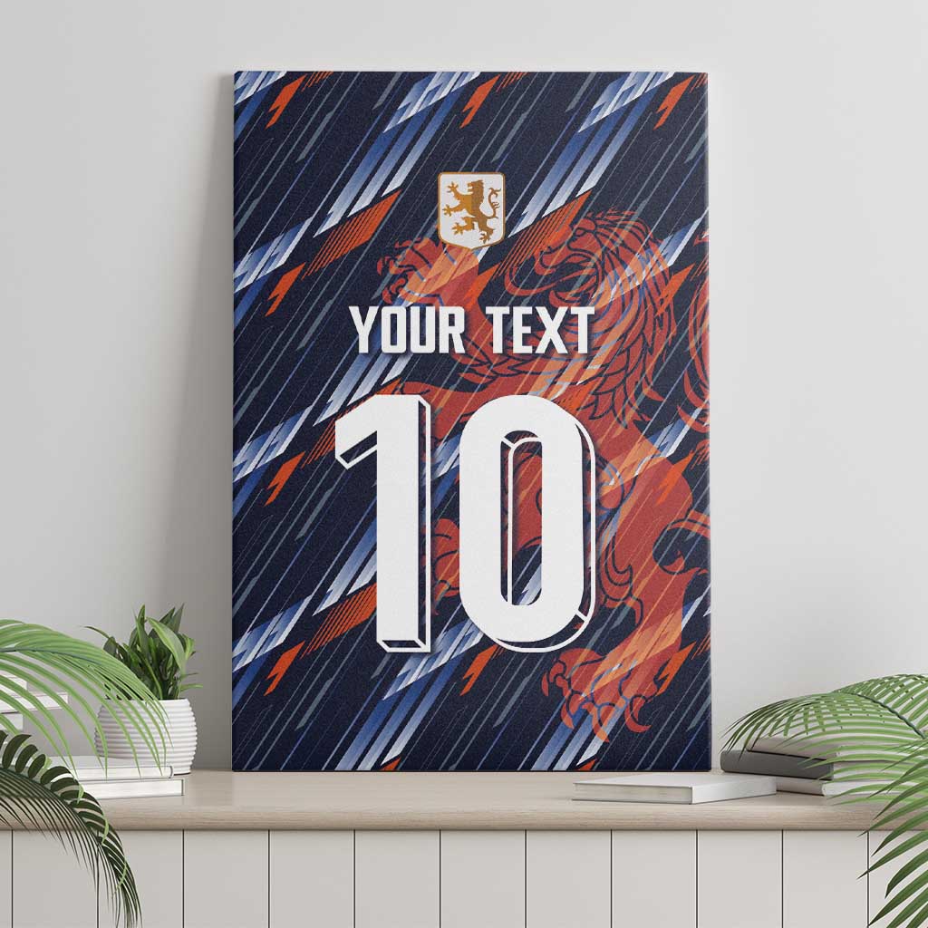 Custom Netherlands Lion Football Canvas Wall Art Sporty Style - Wonder Print Shop