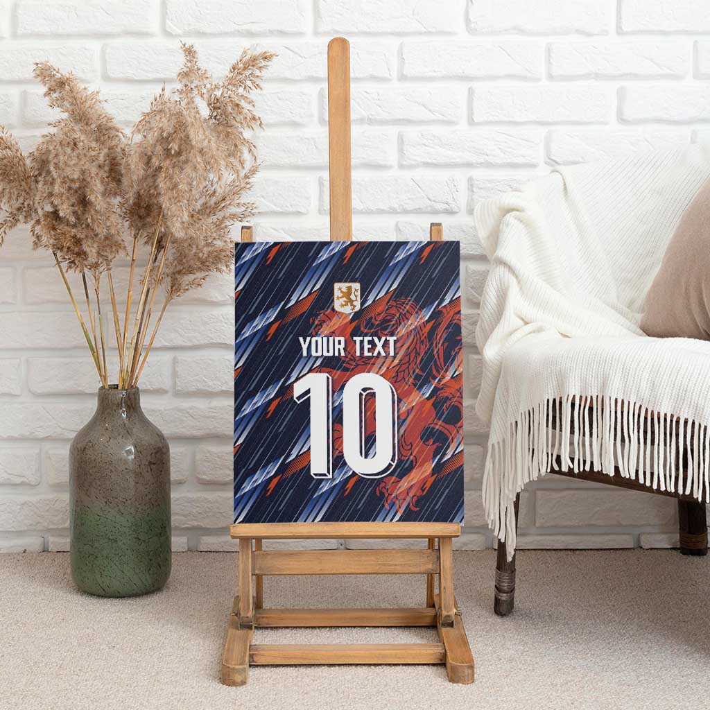 Custom Netherlands Lion Football Canvas Wall Art Sporty Style - Wonder Print Shop