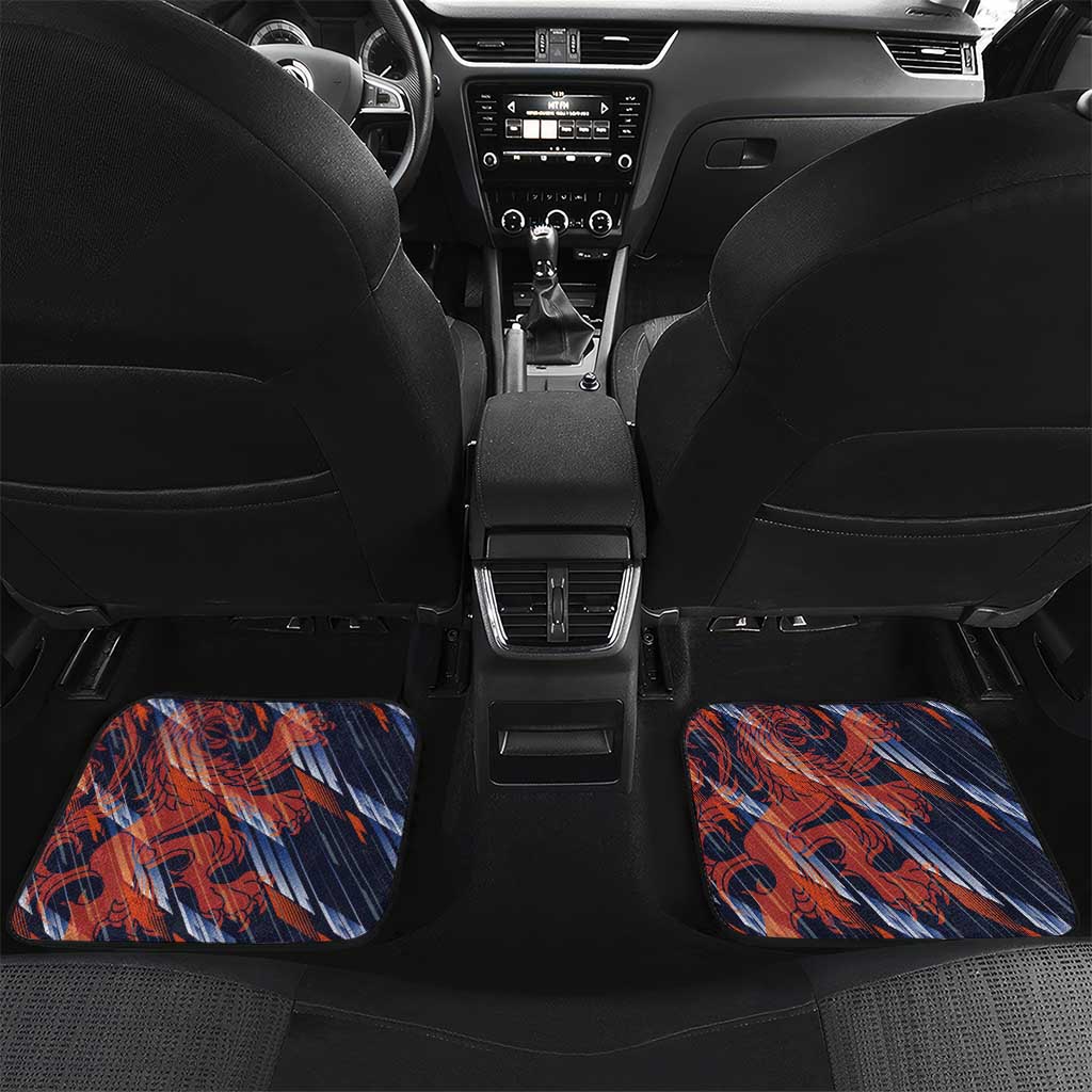 Custom Netherlands Lion Football Car Mats Sporty Style - Wonder Print Shop