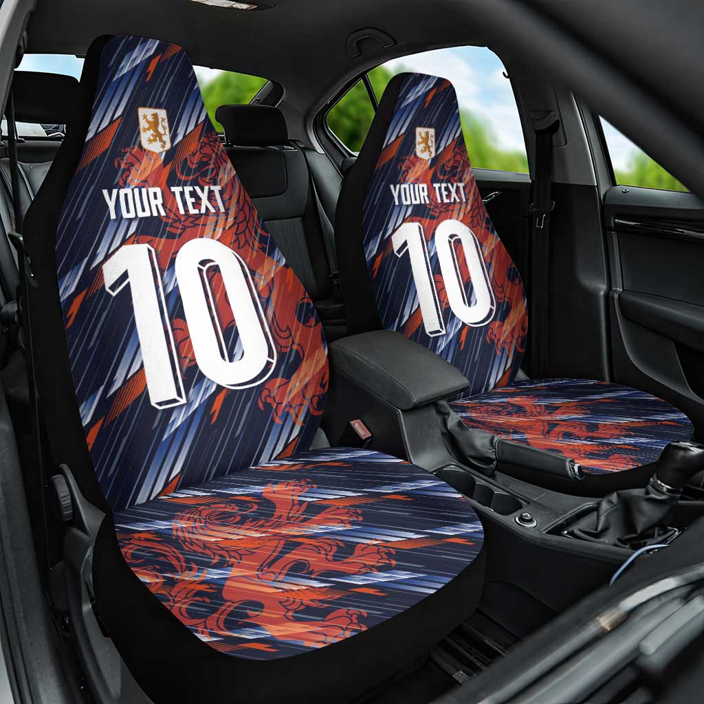 Custom Netherlands Lion Football Car Seat Cover Sporty Style - Wonder Print Shop