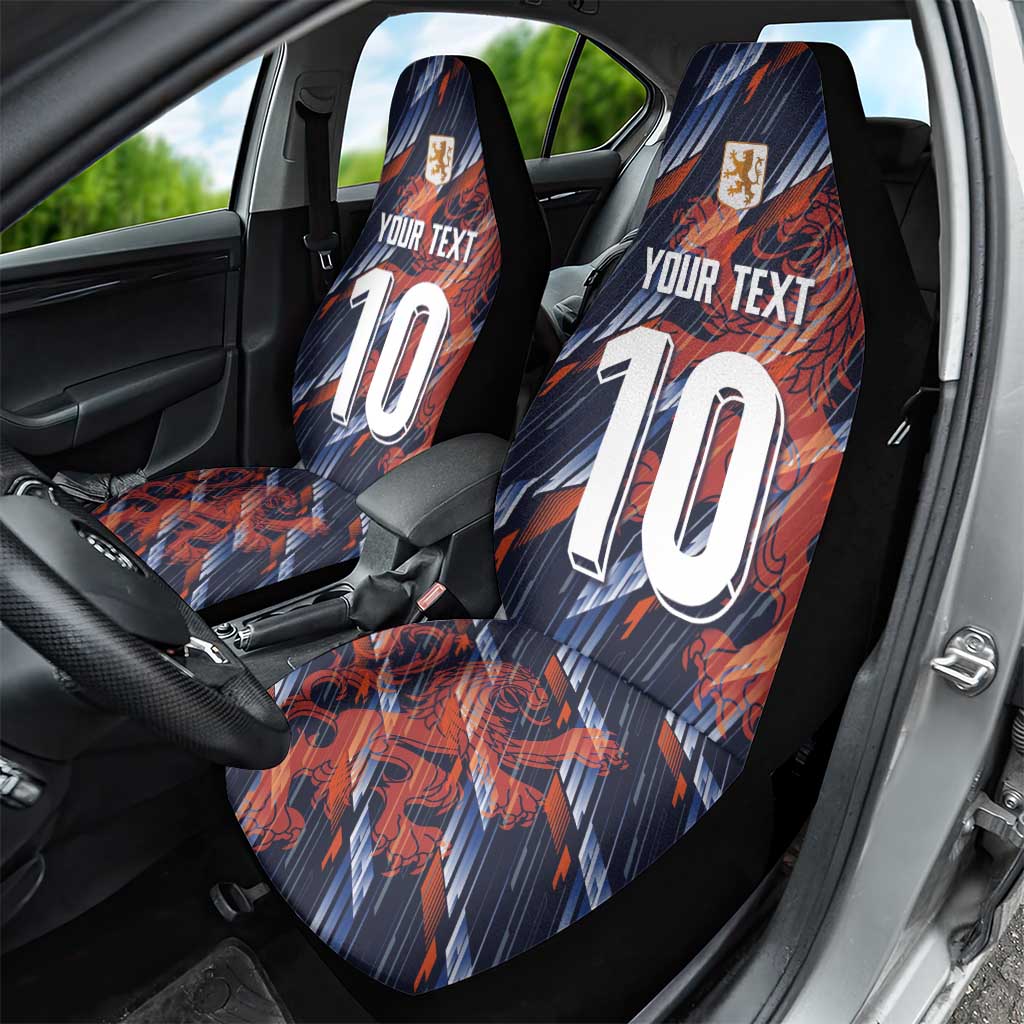 Custom Netherlands Lion Football Car Seat Cover Sporty Style - Wonder Print Shop