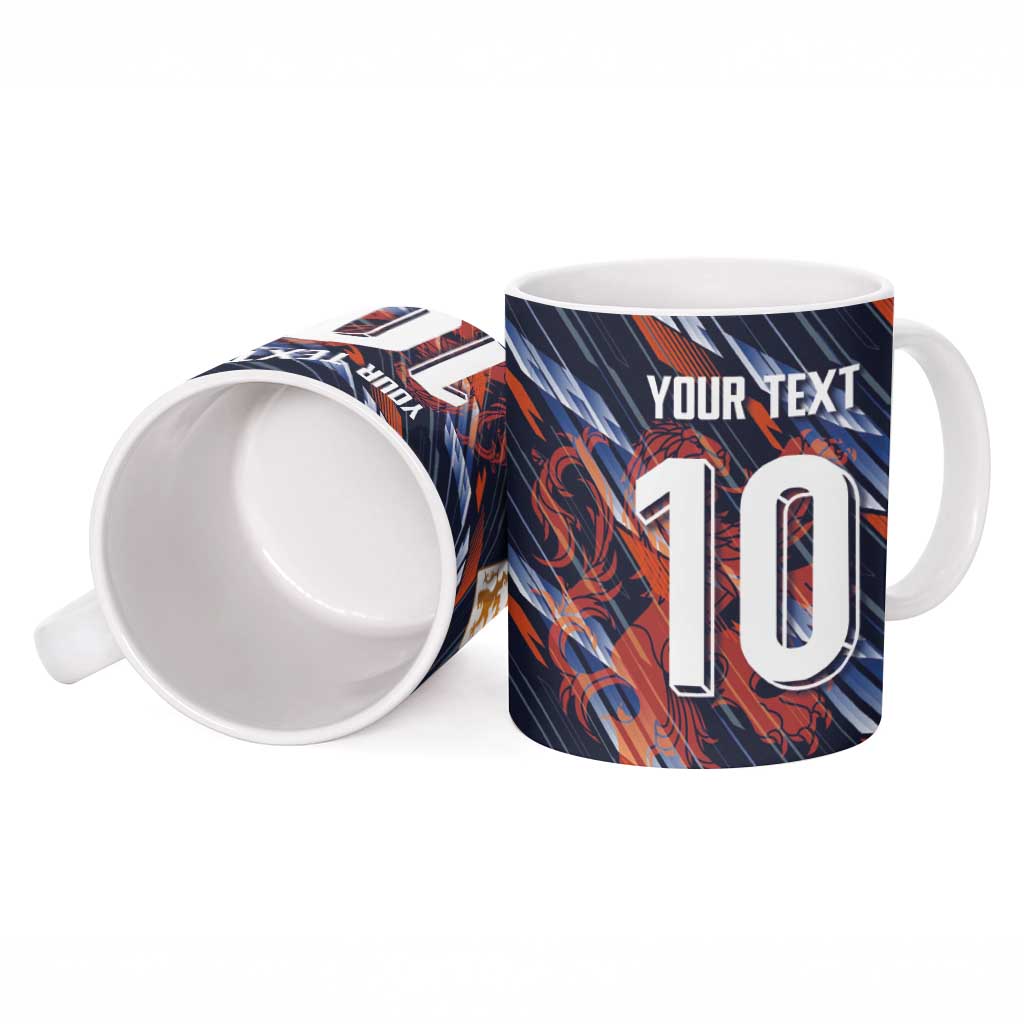 Custom Netherlands Lion Football Ceramic Mug Sporty Style - Wonder Print Shop