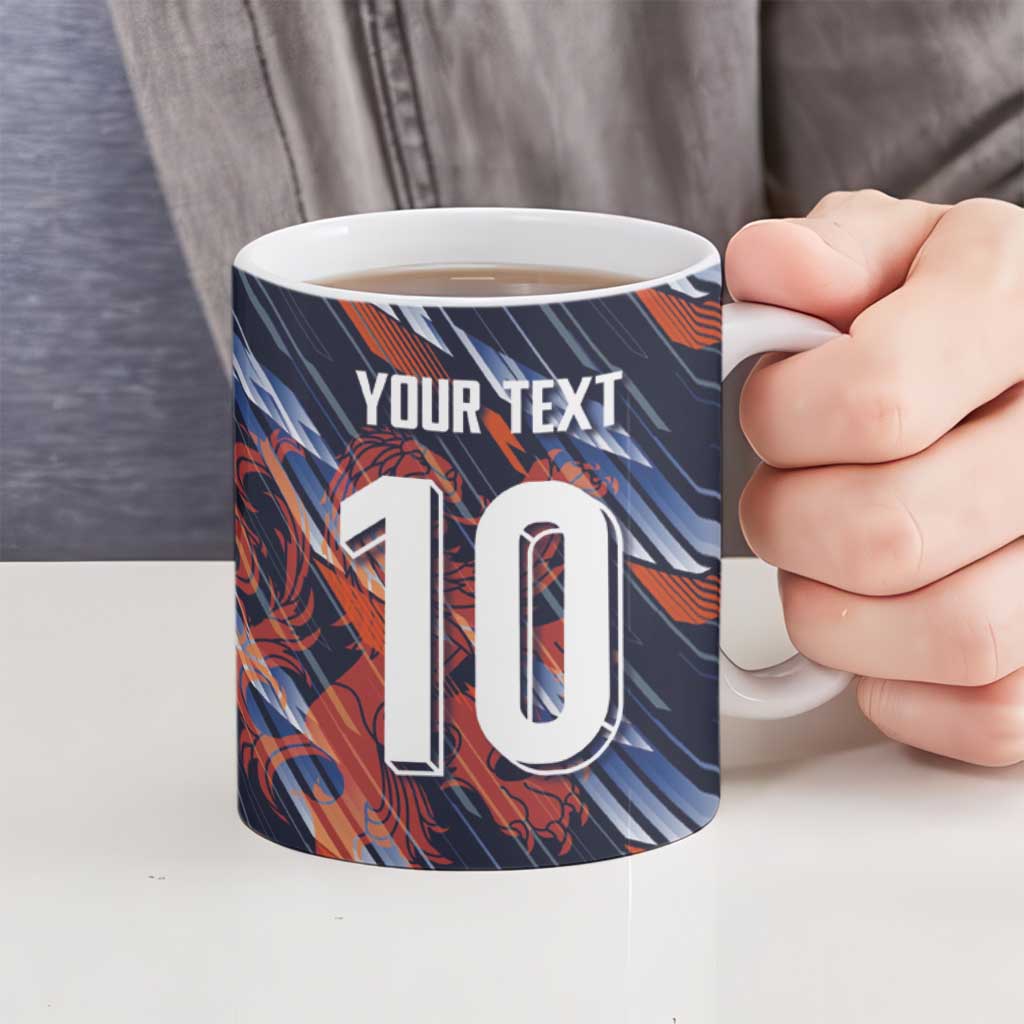 Custom Netherlands Lion Football Ceramic Mug Sporty Style - Wonder Print Shop
