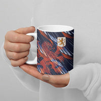 Custom Netherlands Lion Football Ceramic Mug Sporty Style - Wonder Print Shop