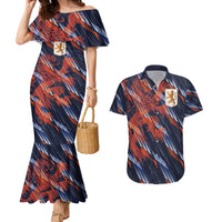 Custom Netherlands Lion Football Couples Matching Mermaid Dress and Hawaiian Shirt Sporty Style - Wonder Print Shop
