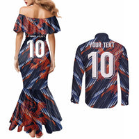 Custom Netherlands Lion Football Couples Matching Mermaid Dress and Long Sleeve Button Shirt Sporty Style - Wonder Print Shop