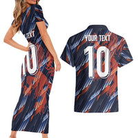 Custom Netherlands Lion Football Couples Matching Short Sleeve Bodycon Dress and Hawaiian Shirt Sporty Style - Wonder Print Shop