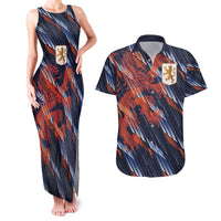 Custom Netherlands Lion Football Couples Matching Tank Maxi Dress and Hawaiian Shirt Sporty Style - Wonder Print Shop