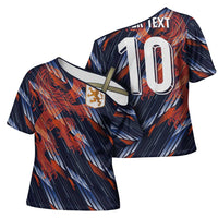 Custom Netherlands Lion Football Cross Shoulder Shirt Sporty Style - Wonder Print Shop