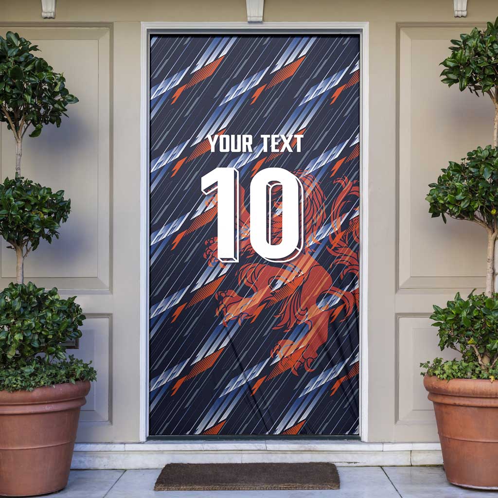 Custom Netherlands Lion Football Door Cover Sporty Style - Wonder Print Shop