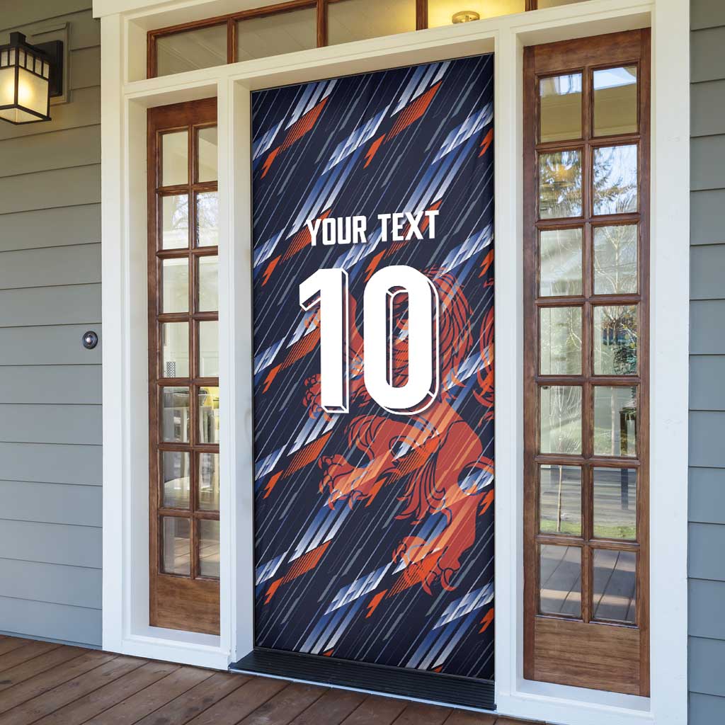 Custom Netherlands Lion Football Door Cover Sporty Style - Wonder Print Shop
